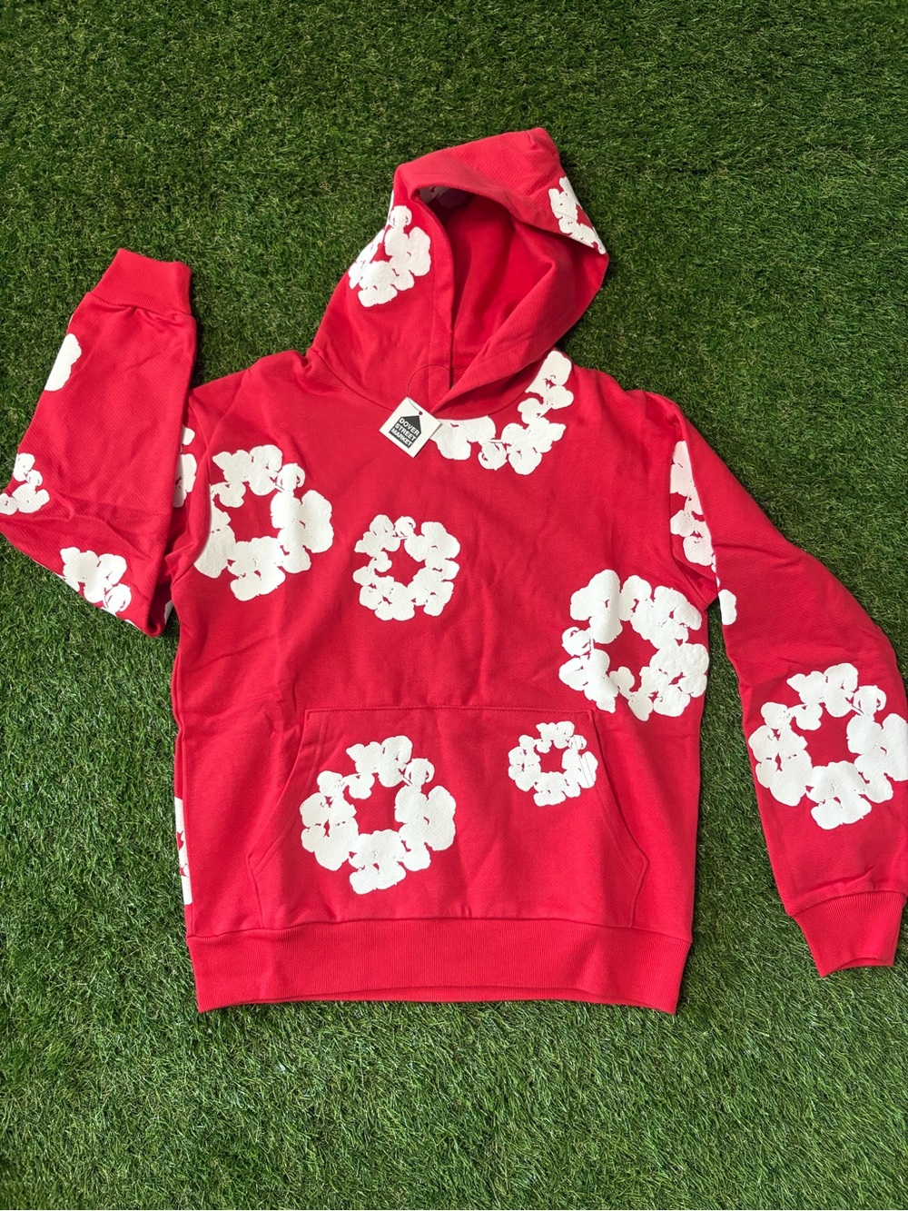 Red Floral Graphic Hoodie Sweater - Unbranded
